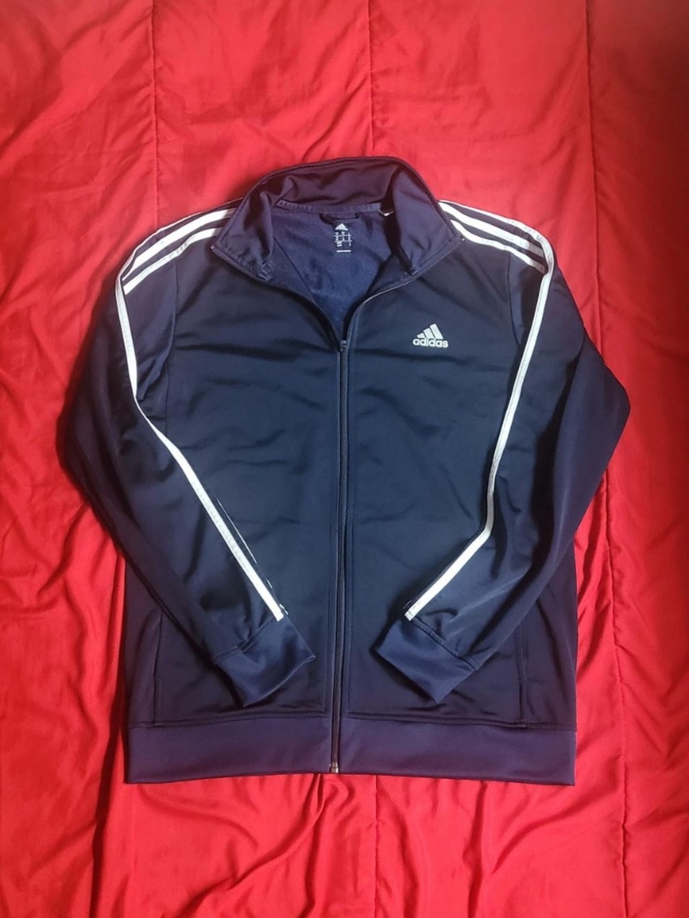 Adidas Navy Blue Track Jacket Size Medium Classic Adidas full zip track jacket